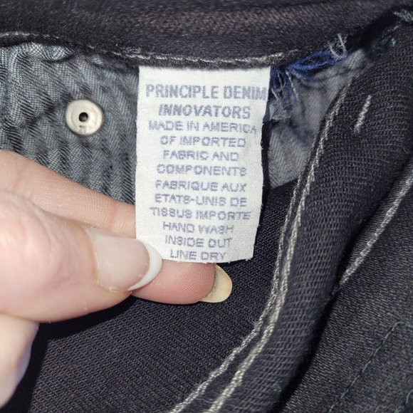 Principle Hi-Rise Cigarette Jean Womens Size 28 Black Waxed Style Beauty 613-45‎ - Picture 6 of 11
